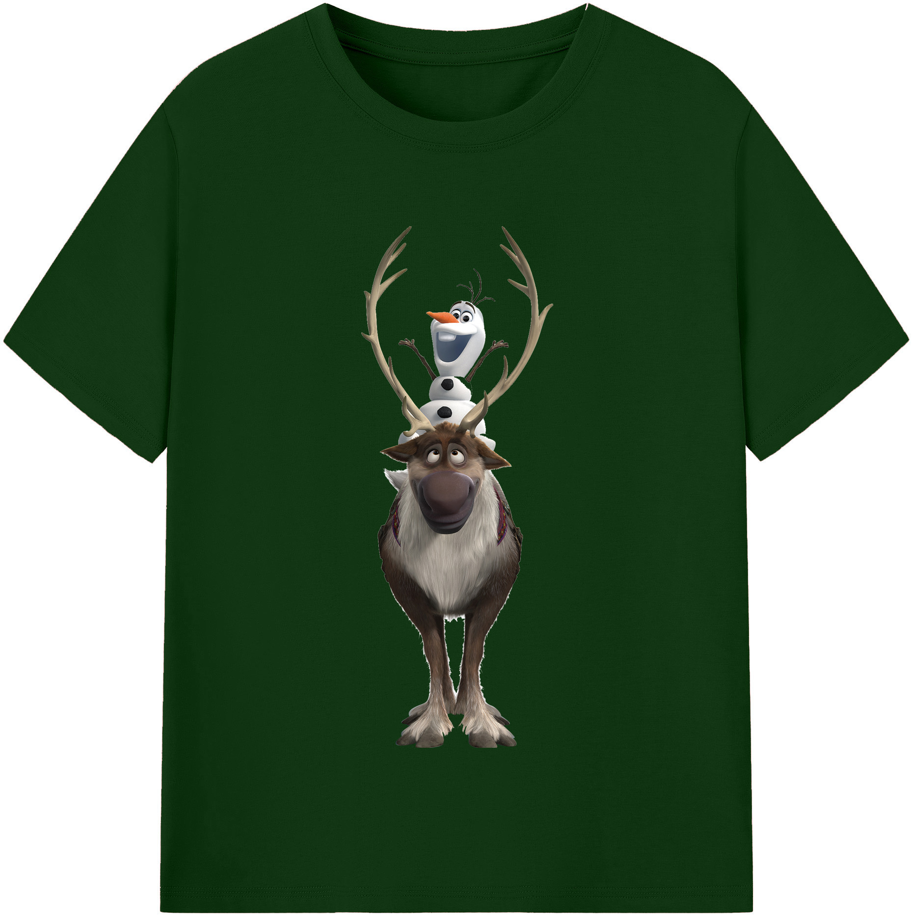 （画像用） アナと雪の女王 アンナ エルサ Frozen Anna Elsa 綿100％半袖Tシャツ（フロントプリント）